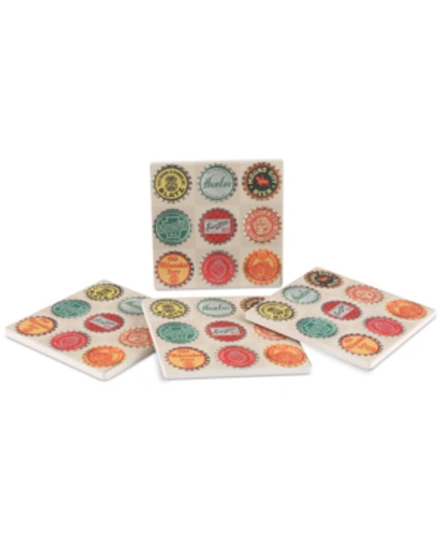 Shop Thirstystone Cheers 4-pc. Coaster Set In Multi