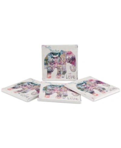 Shop Thirstystone Boho Elephant 4-pc. Coaster Set In Multi