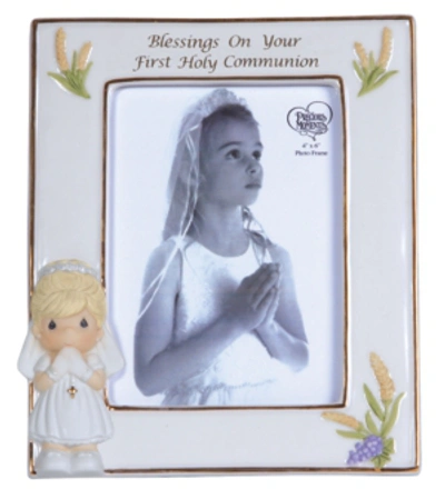 Shop Precious Moments Blessings On Your First Holy Communion Photo Frame, Girl In Multi