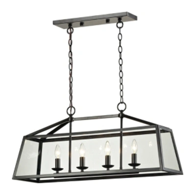 Elk Lighting Alanna Collection 4 Light Pendant In Oil Rubbed Bronze In Bronze