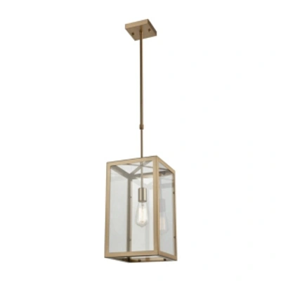 Elk Lighting Parameters 1 Light Chandelier In Satin Brass With Clear Glass In Black