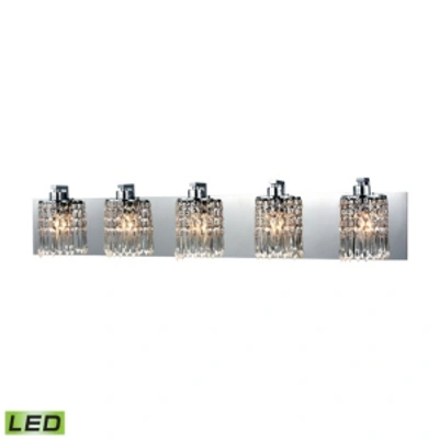 Elk Lighting Optix 5 Light Vanity In Polished Chrome In Chrome