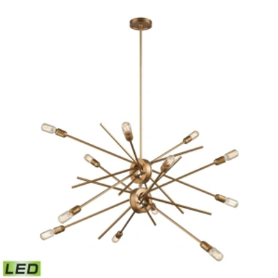 ELK LIGHTING XENIA 12 LIGHT CHANDELIER IN MATTE GOLD 