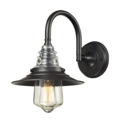 Elk Lighting 1 Light Sconce In Oiled Bronze In Bronze