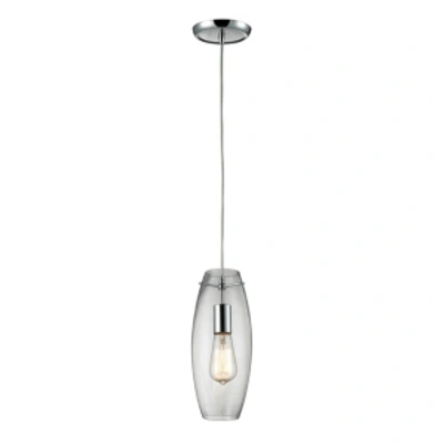 Elk Lighting 1 Light Pendant In Polished Chrome In Chrome