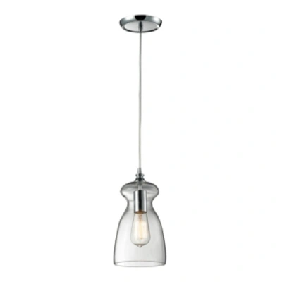 Elk Lighting 1 Light Pendant In Polished Chrome In Chrome