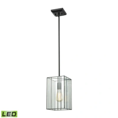 Elk Lighting Lucian 1 Light Pendant In Oil Rubbed Bronze With Clear Glass In Bronze