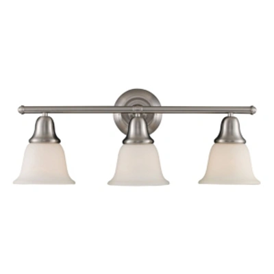 Elk Lighting Berwick 3-light Sconce In Brushed Nickel In Silver