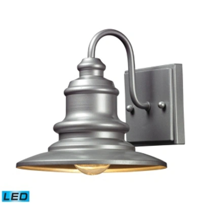 Elk Lighting 1 Light Outdoor Sconce In Matte Silver In Silver