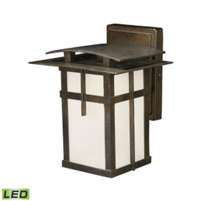 Shop Elk Lighting San Fernando Collection With White Glass In Bronze