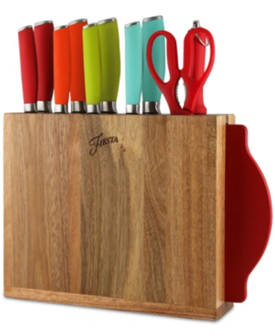 Shop Fiesta 12-pc. Solid Cutlery With Block In Multi