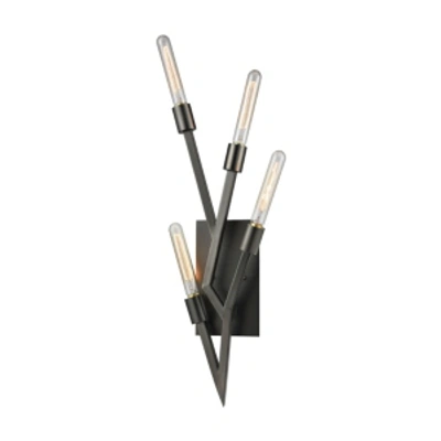 Shop Elk Lighting Freeform 4 Light Wall Sconce In Aged Black Nickel In Charcoal