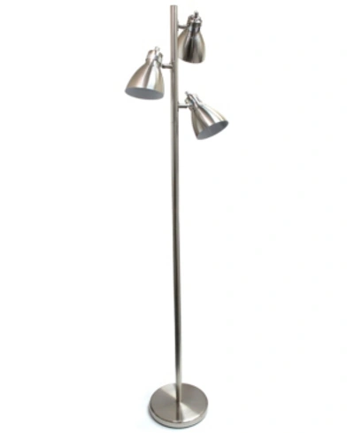 Shop All The Rages Simple Designs Metal 3-light Tree Floor Lamp In Silver