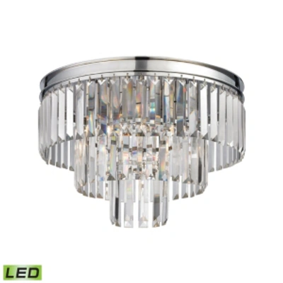 Elk Lighting Palacial 3 Light Semi Flush In Polished Chrome In Chrome
