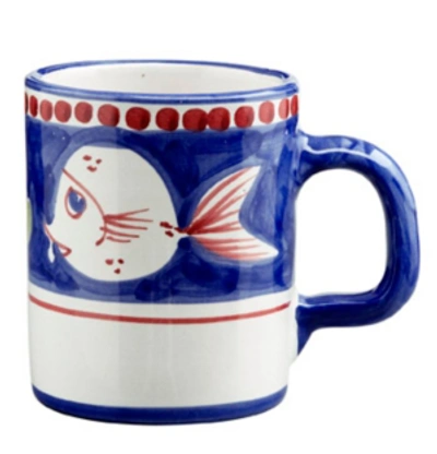 Vietri Campagna Pesce Mug In Cobalt