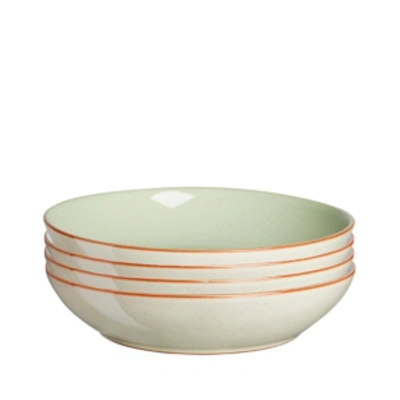 Denby Heritage Pavilion Set Of 4 Pasta Bowls In Green