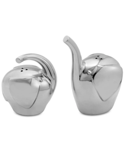 Shop Nambe Savanna Elephant 2-pc. Salt & Pepper Shaker Set In Silver