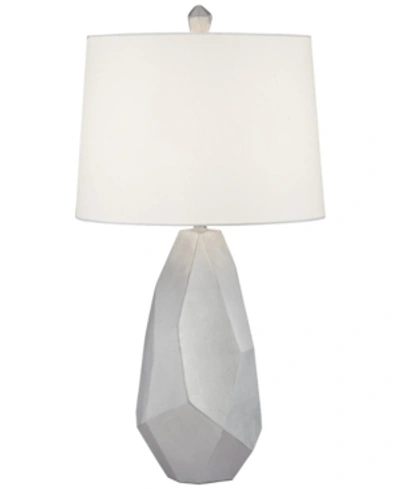 Shop Pacific Coast Geo Poly Table Lamp In Silver Leaf