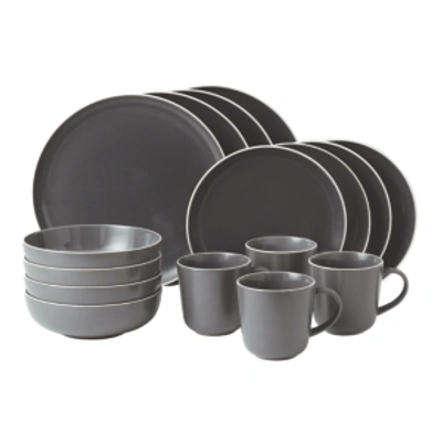 Gordon Ramsay Royal Doulton Exclusively For  Bread Street Slate 16-piece Set In Charcoal
