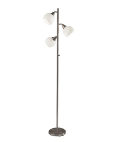 Shop Adesso Phillip Tree Lamp In Brushed Steel