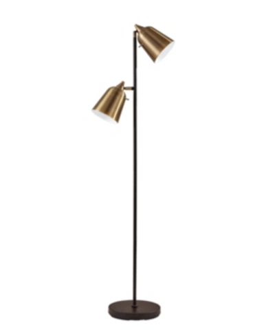 Shop Adesso Malcolm Floor Lamp In Matte Black