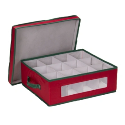 Shop Household Essentials Holiday China Cup Storage Box In Red