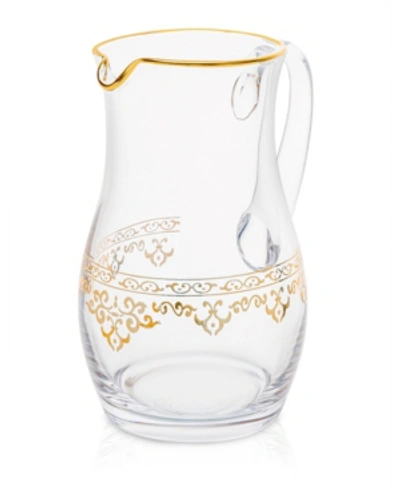 Shop Classic Touch Glass Water Pitcher With Rich Gold-tone Design