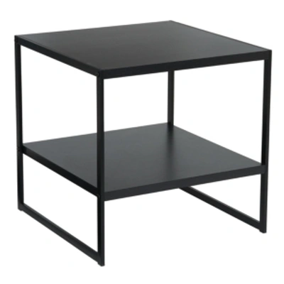 Shop Household Essentials 2-tier Square Side Table In Black