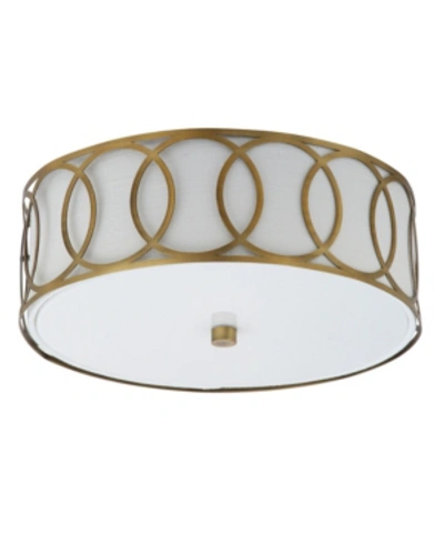 Shop Jonathan Y Aria 2-light Metal Led Flush Mount In Gold