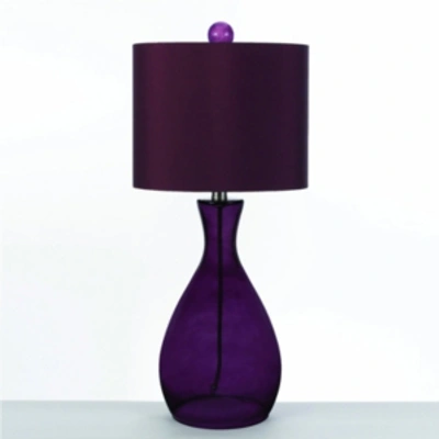 Shop Aflighting Af Lighting Mercer Hand-blown Glass Table Lamp In Purple