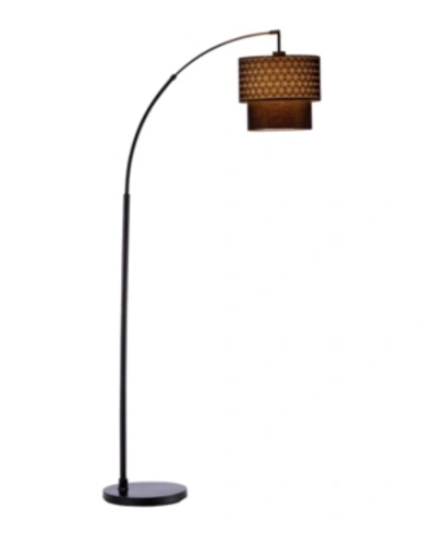 Shop Adesso Gala Arc Lamp In Matte Black