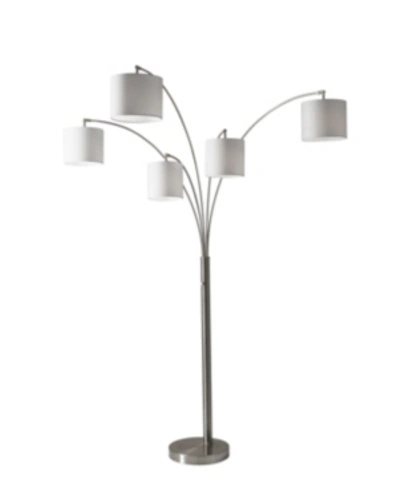 Shop Adesso Trinity 5-arm Arc Lamp In Brushed Steel