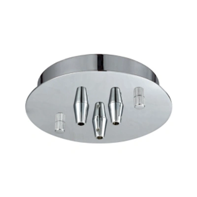 Elk Lighting Pendant Options 3 Light Small Round Canopy In Polished Chrome In Chrome