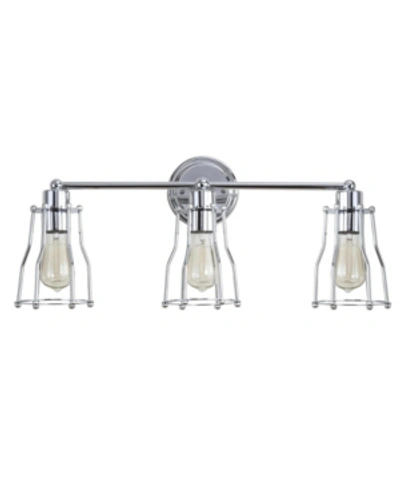 Jonathan Y Evelyn 3-light Metal Vanity Light In Silver