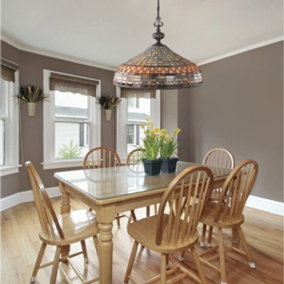 Elk Lighting Jewelstone 3-light Chandelier In Classic Bronze In Bronze