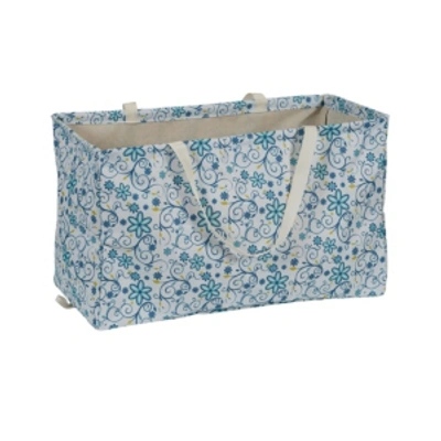 Shop Household Essentials Hamper Tote Bag In Teal Floral