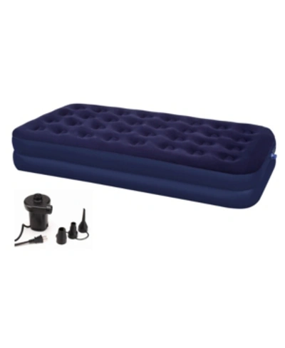 Shop Achim Second Avenue Collection Double Twin Air Mattress With Electric Air Pump In Blue
