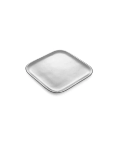 Shop Nambe Small Square 9" Alloy Tray In Silver
