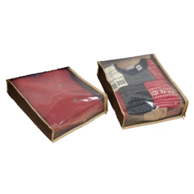 Shop Household Essentials Coffee Linen Set Of 2 Sweater Bag Set