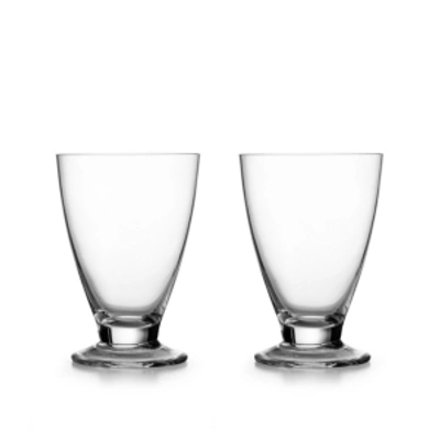 Nambe Two-piece Skye Dinnerware Tall Tumbler Set In Clear
