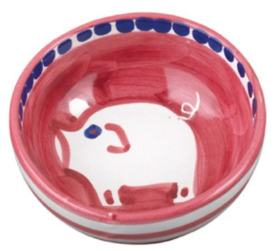 Vietri Porco Olive Oil Bowl In Red