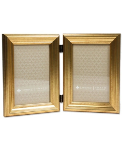 Lawrence Frames Hinged Double Sutter Burnished Gold Picture Frame In Gold