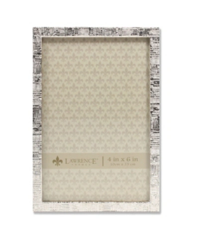Lawrence Frames Silver Metal Picture Frame With Linen Pattern In Silver