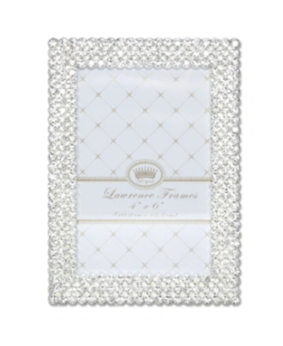 Lawrence Frames Juliet Silver Metal Frame With Crystals In Silver