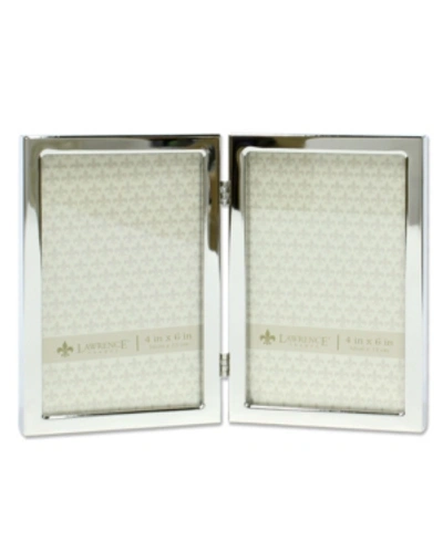 Lawrence Frames Hinged Double Silver Standard Metal Picture Frame In Silver