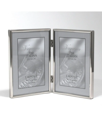 Lawrence Frames Hinged Double Simply Silver Metal Picture Frame In Silver