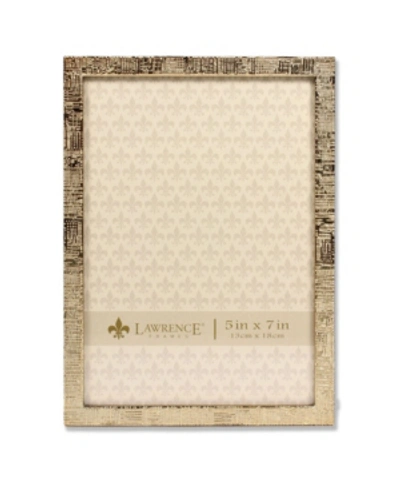 Lawrence Frames Gold Metal Picture Frame With Linen Pattern In Gold