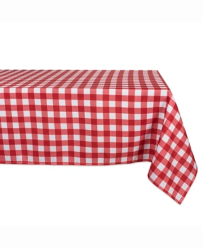Shop Design Imports Outdoor Table Cloth 60" X 120" In Red