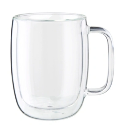 J.a. Henckels Zwilling  Sorrento Plus Latte Glass Mug, Set Of 2 In Clear