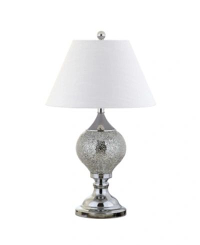 Shop Jonathan Y Louise Mirrored Led Table Lamp In Silver